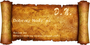 Dobray Noémi névjegykártya